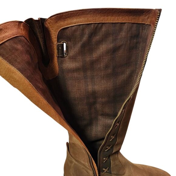 Born Boots Women Sz 11M Albi Brown Suede Leather Tall Riding Equestrian Western - Picture 13 of 15